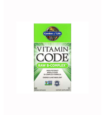 Vitamin Code Raw B-Complex - 60 vegan capsules - Garden of Life 2