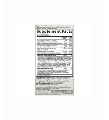 Vitamin Code Raw B-Complex - 60 kapsułek wegańskich opakowanie tył