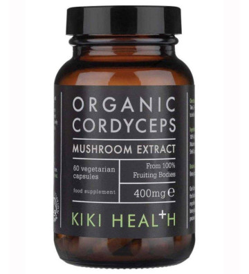 Suplement diety Cordyceps Extract Organic, 400 mg - 60 kapsułek wegetariańskich zbliżenie