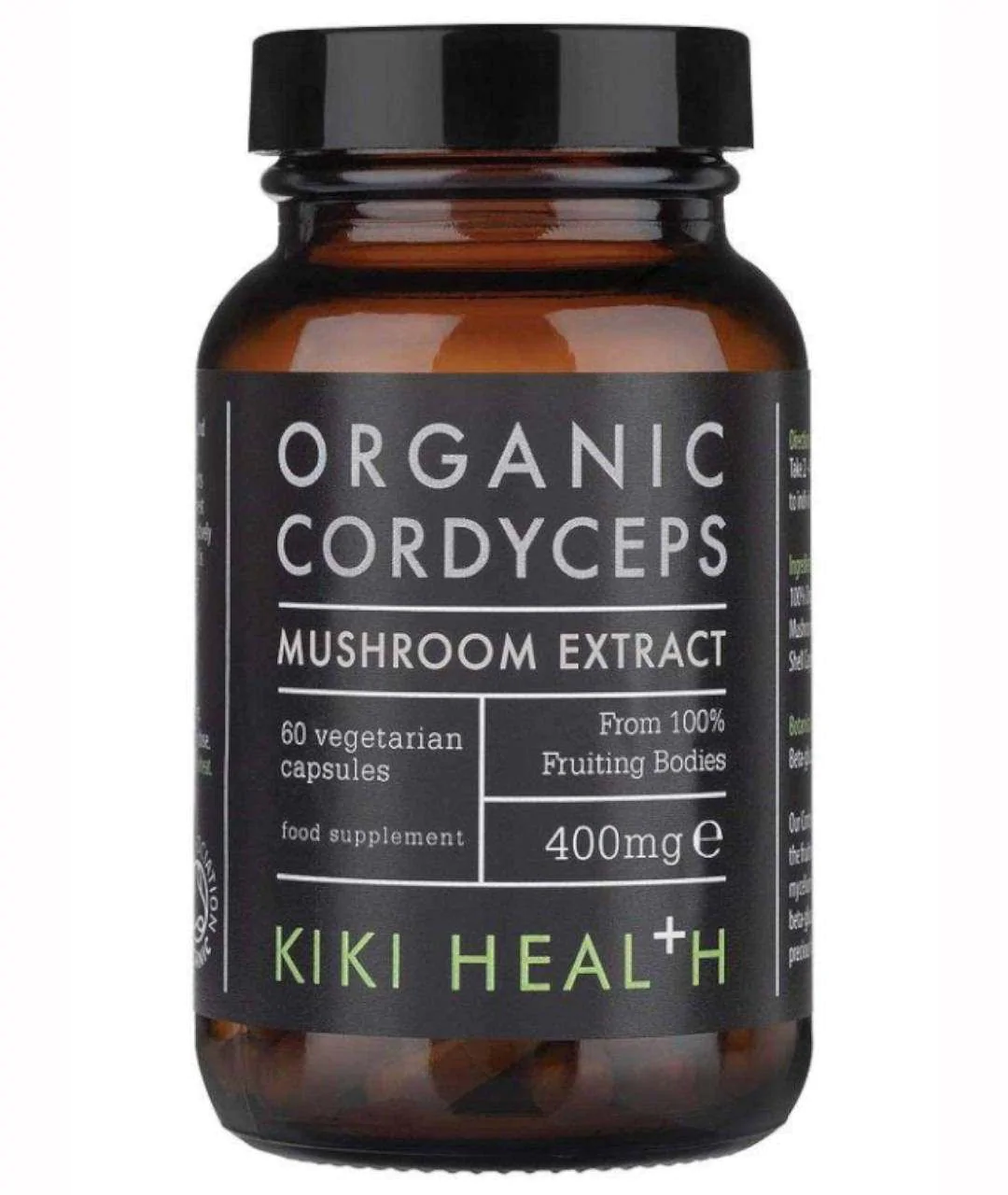 Dietary supplement Cordyceps Extract Organic, 400 mg - 60 vegetarian capsules approximation
