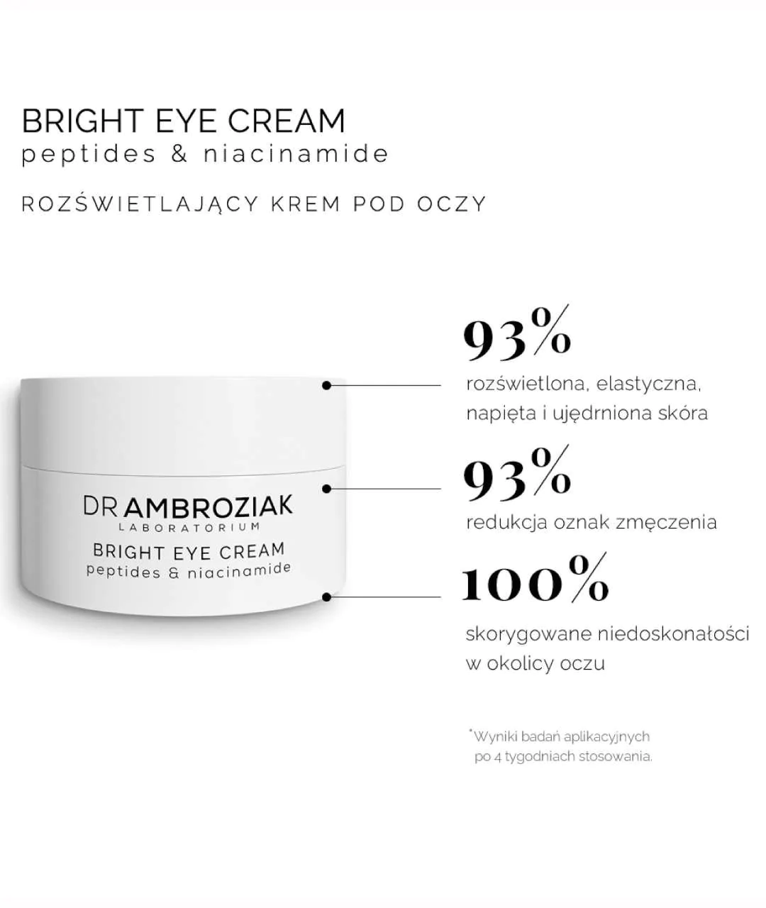 Bright Eye Cream Rozświetlający krem pod oczy 15ml właściwości