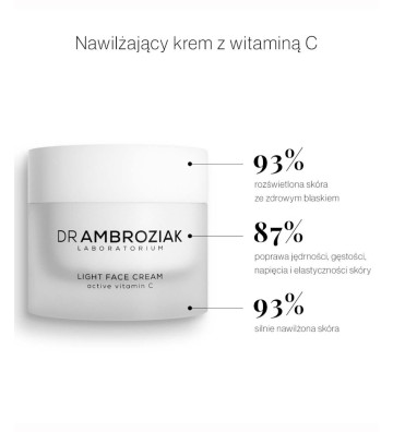 Light Face Cream Nawilżający krem z witaminą C 50ml - Dr Ambroziak 3