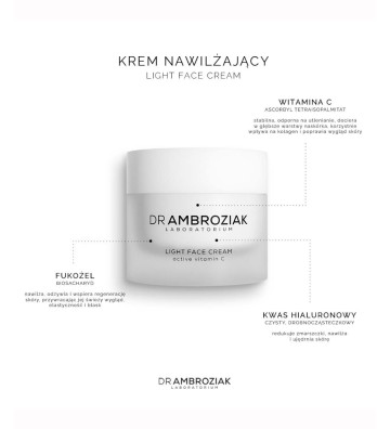 Light Face Cream Nawilżający krem z witaminą C 50ml - Dr Ambroziak 4