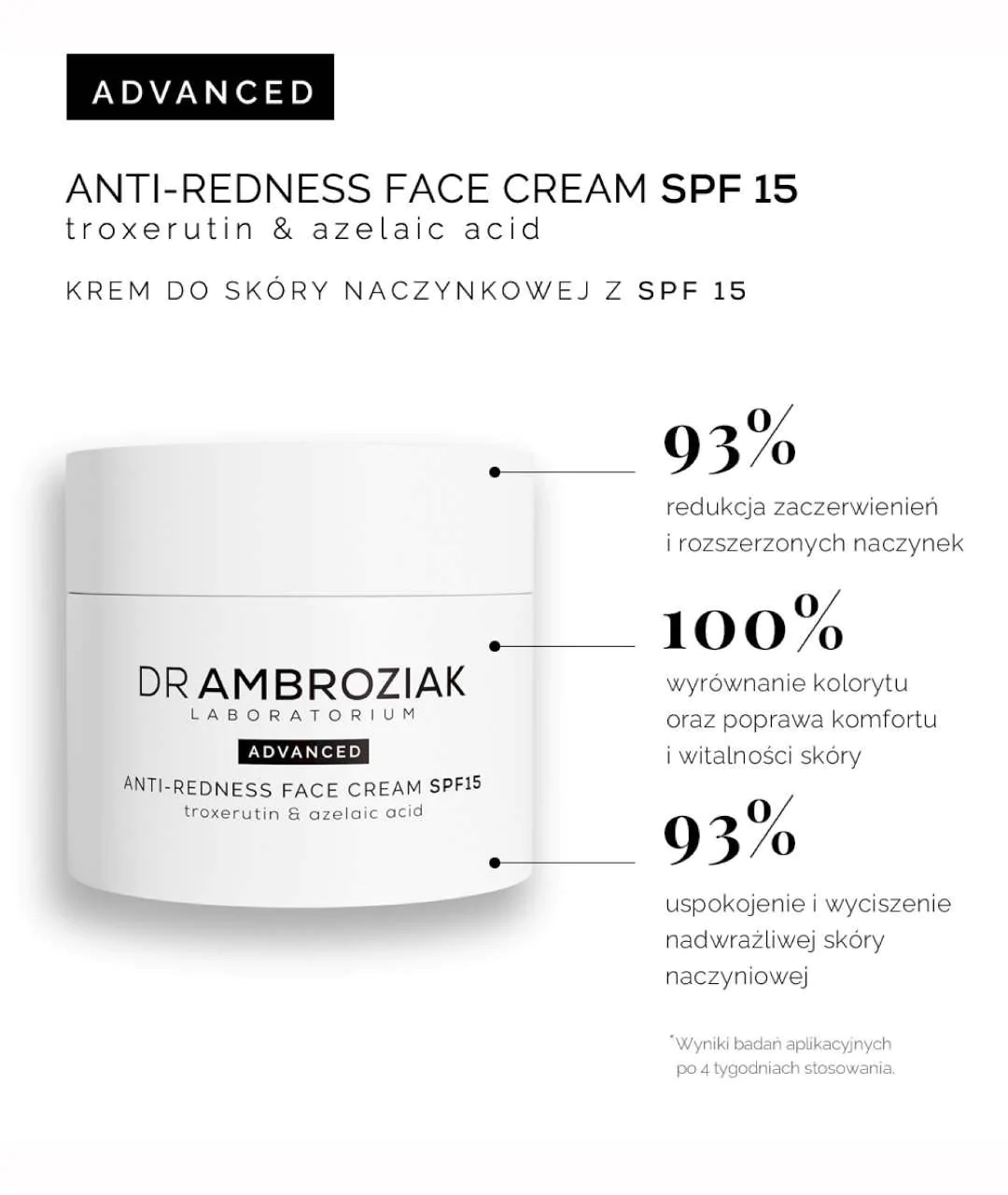 Anti-Redness Face Cream SPF 15 Krem do skóry naczynkowej SPF 15 50ml właściwości