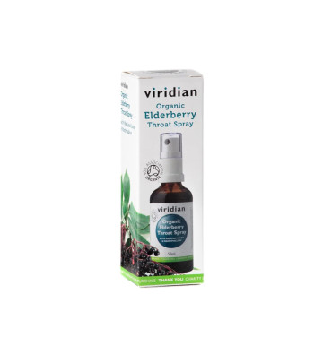 Organic Throat Spray with elderberry, honey 50 ml - Viridian 1