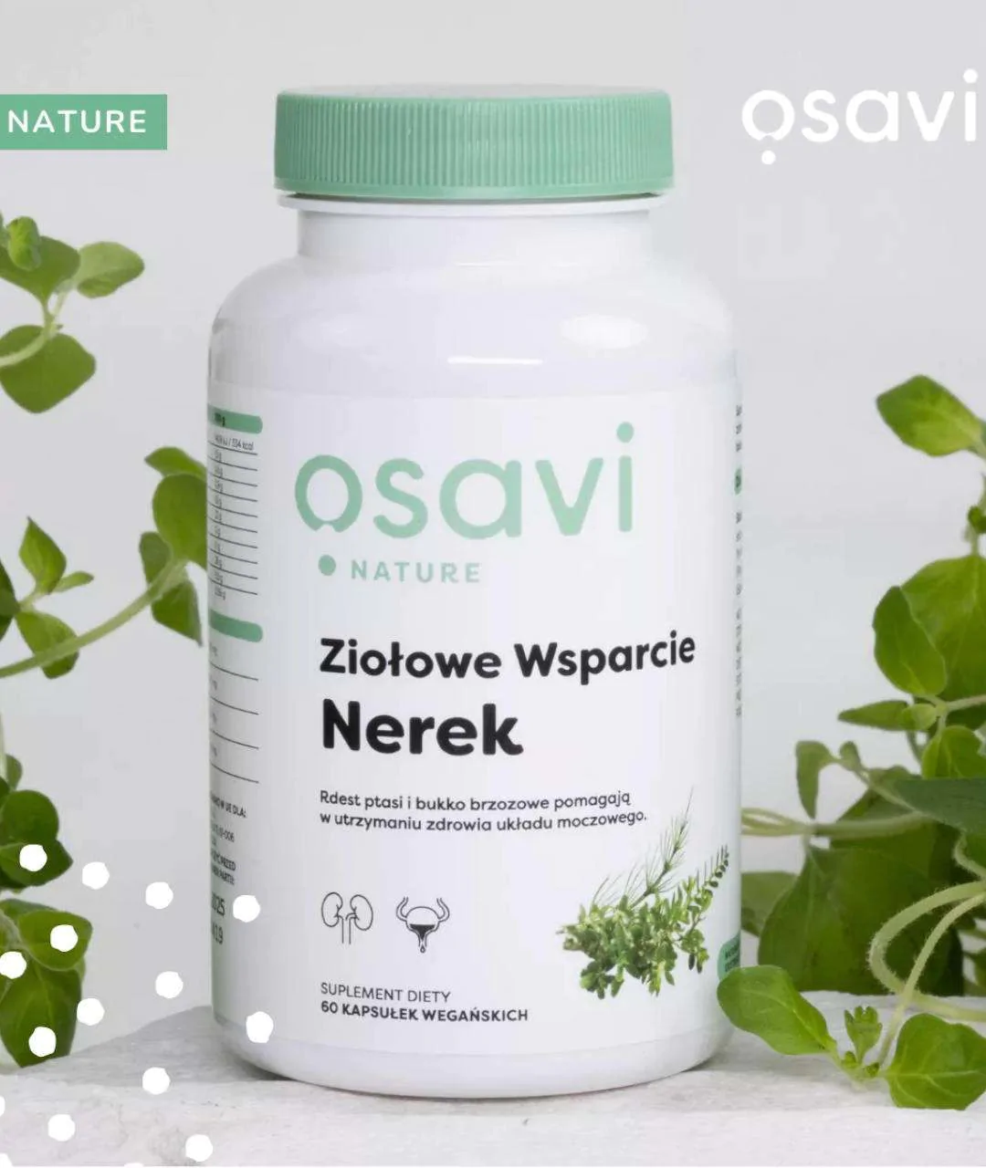 Suplement diety Ziołowe Wsparcie Nerek - 60 kapsułek wegańskich widok