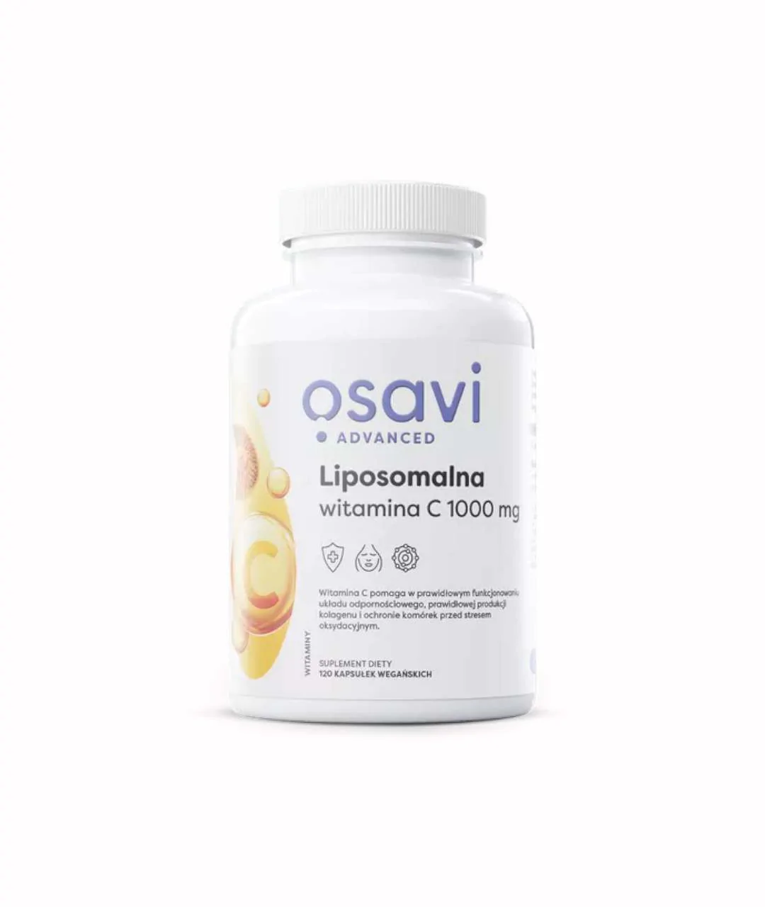 Suplement diety Liposomalna Witamina C, 1000mg - 120 kapsułek wegańskich
