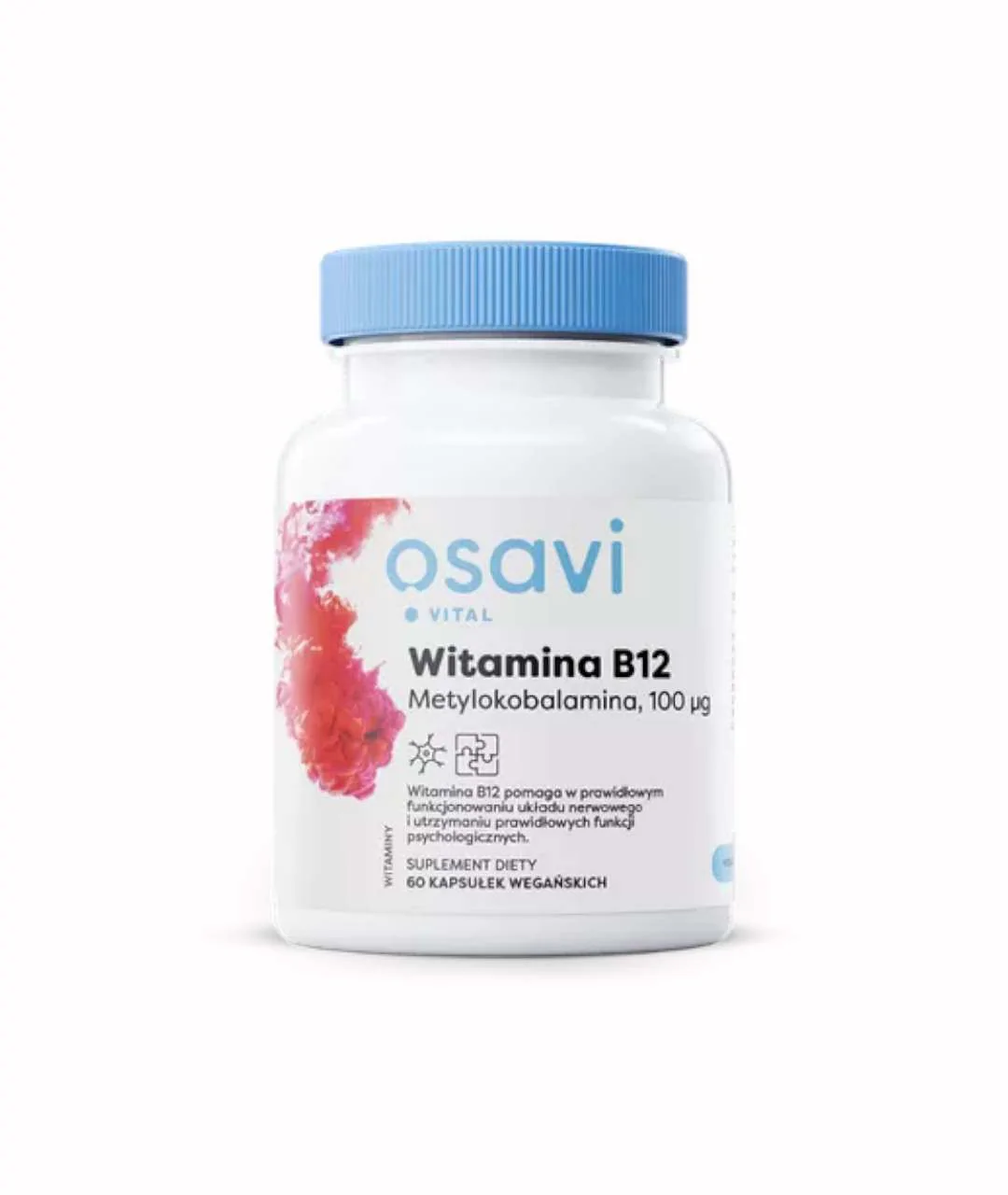 Suplement diety Witamina B12 Metylokobalamina, 100mcg - 60 kapsułek wegańskich