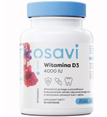 Dietary supplement Vitamin D3, 4000 IU - 60 soft capsules - Osavi 2