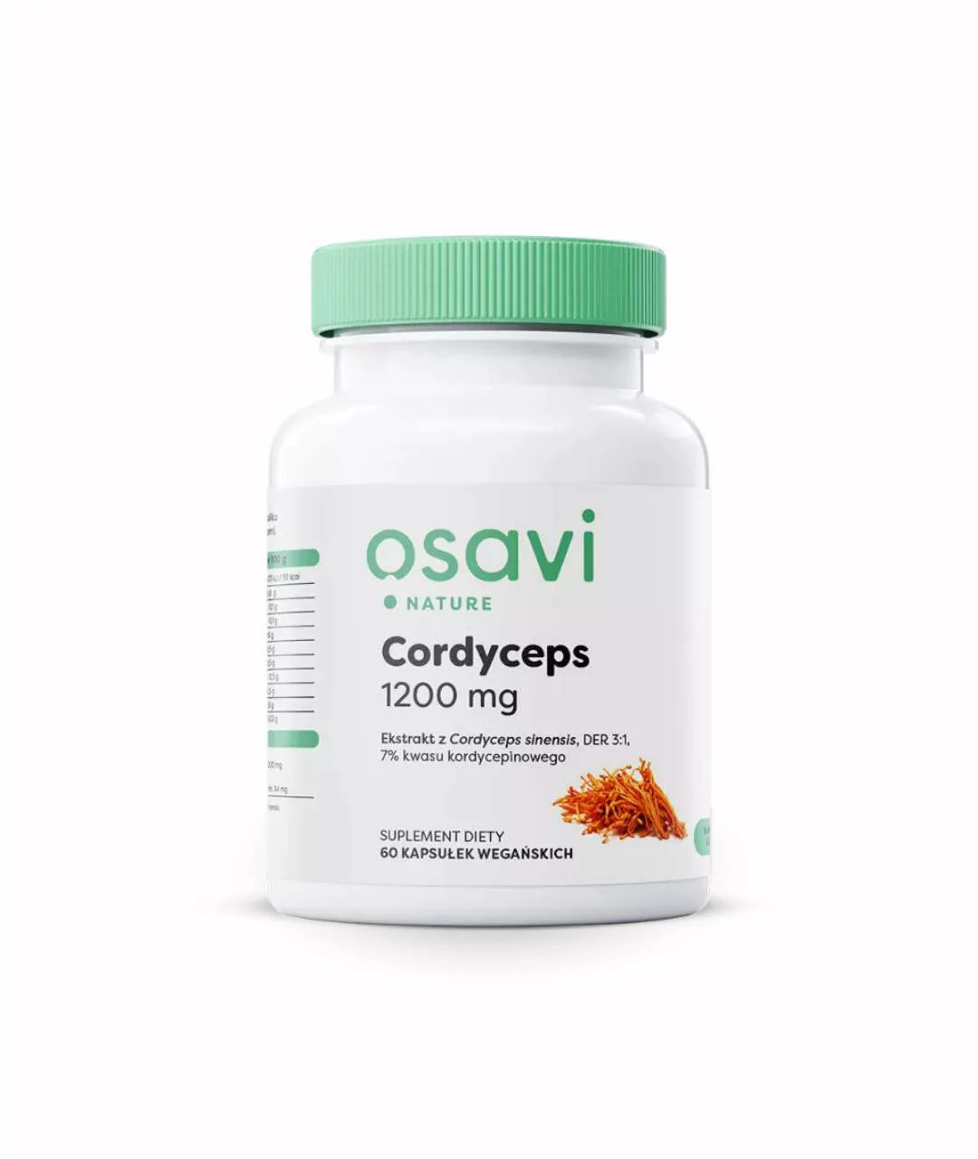 Suplement diety Cordyceps (Nature), 1200mg - 60 kapsułek wegańskich