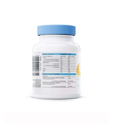 Dietary supplement Melatonin with Valerian and Melissa, 1mg - 60 vegan bok capsules