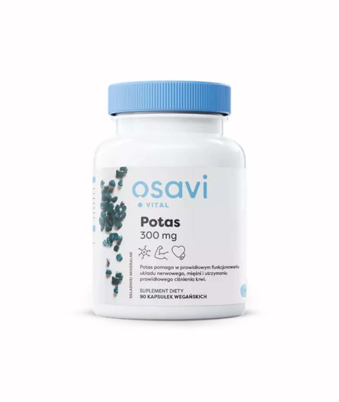 Dietary supplement Potassium, 300mg - 90 vegan capsules
