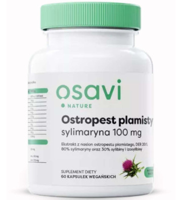 Dietary Supplement Spotted Thistle, Silymarin 100mg - 60 vegan capsules - Osavi 4