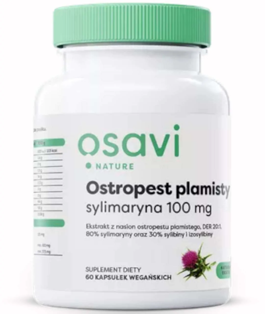 Dietary Supplement Spotted Thistle, Silymarin 100mg - 60 vegan capsules approximation