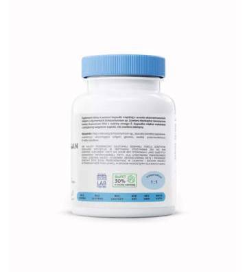 Omega-3 Vegan (Vital) dietary supplement, 250mg DHA - 60 soft, vegan back capsules