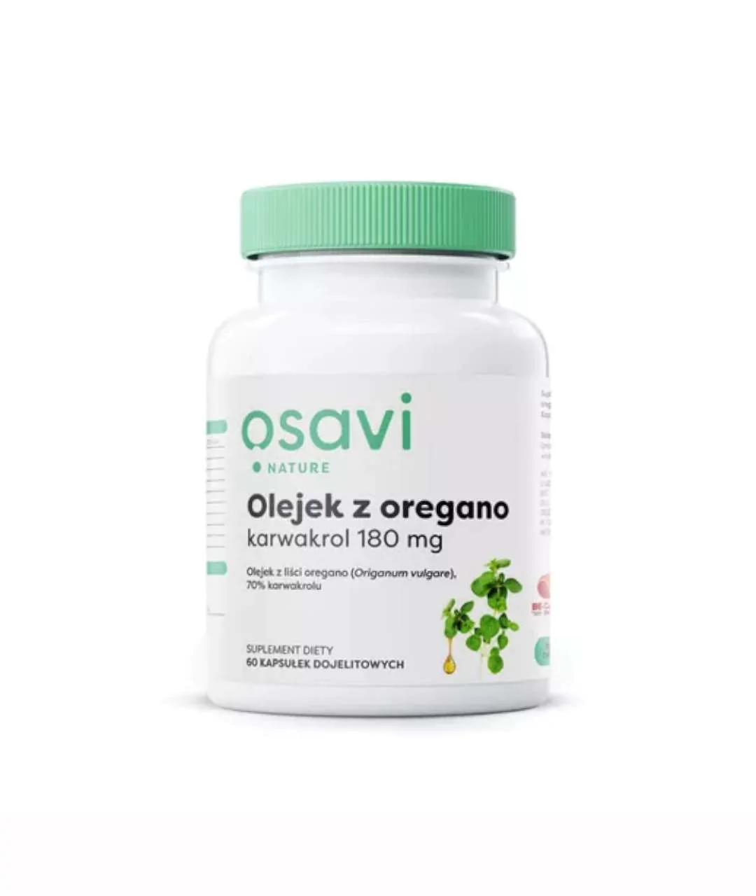 Suplement diety Olejek z Oregano Karwakrol, 180mg - 60 kapsułek dojelitowych