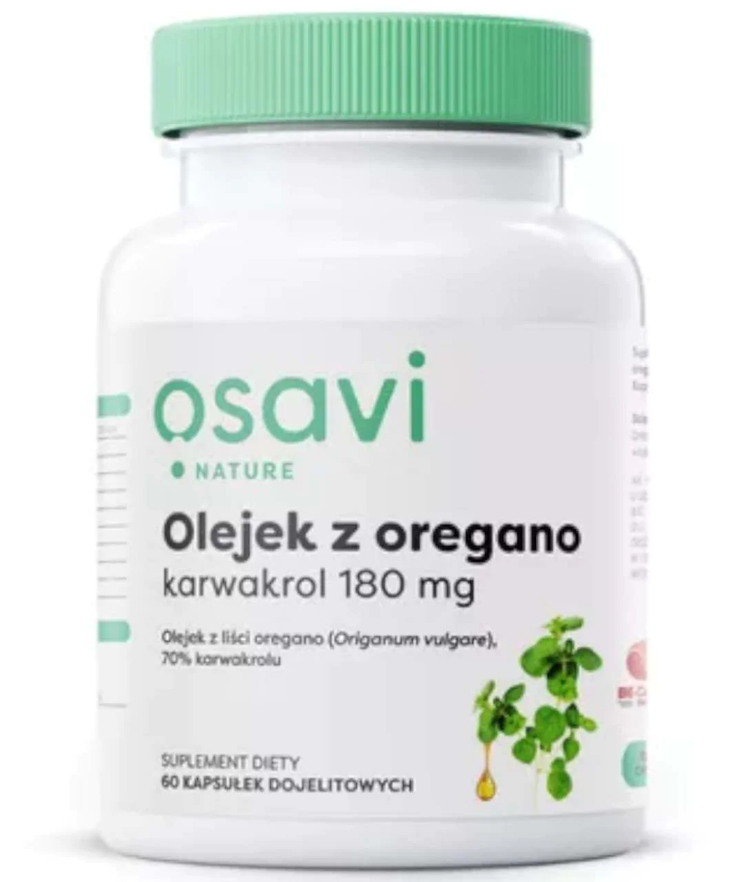 Dietary supplement Oil of Oregano Carvacrol, 180mg - 60 enteral capsules approximation