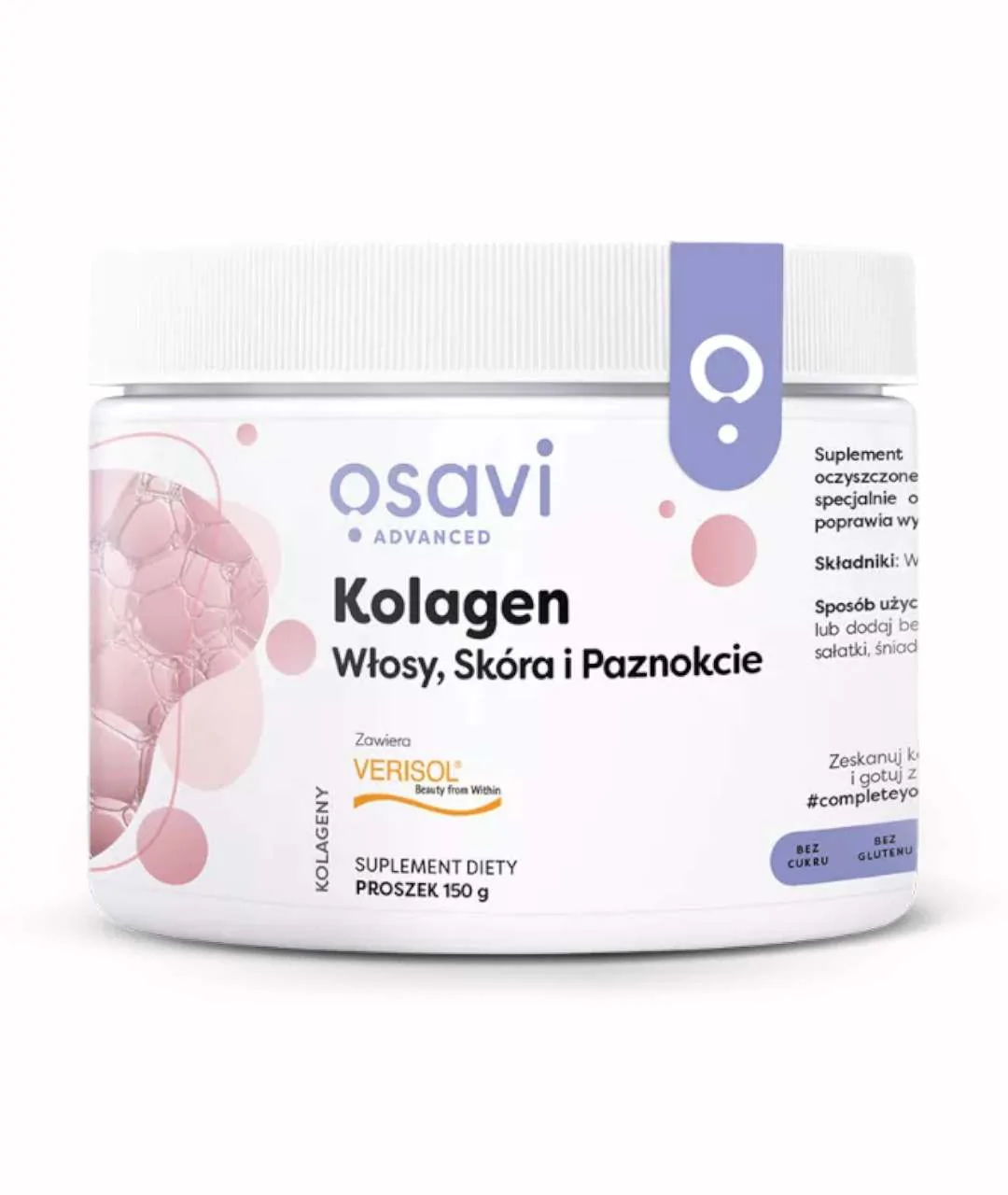 Suplement diety Kolagen Włosy, Skóra i Paznokcie - 150g