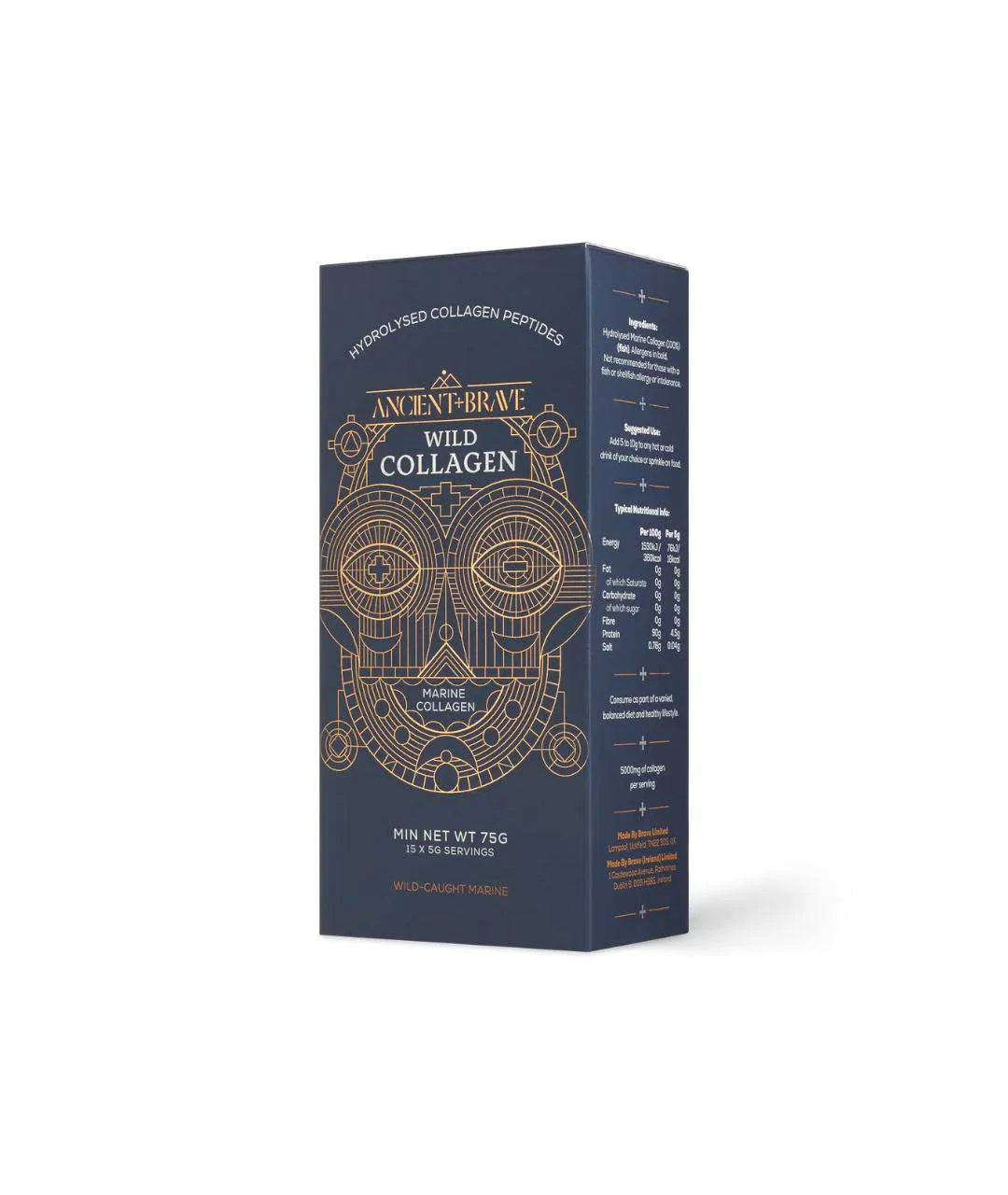 WILD COLLAGEN SACHETS 15 x 5G opakowanie bok