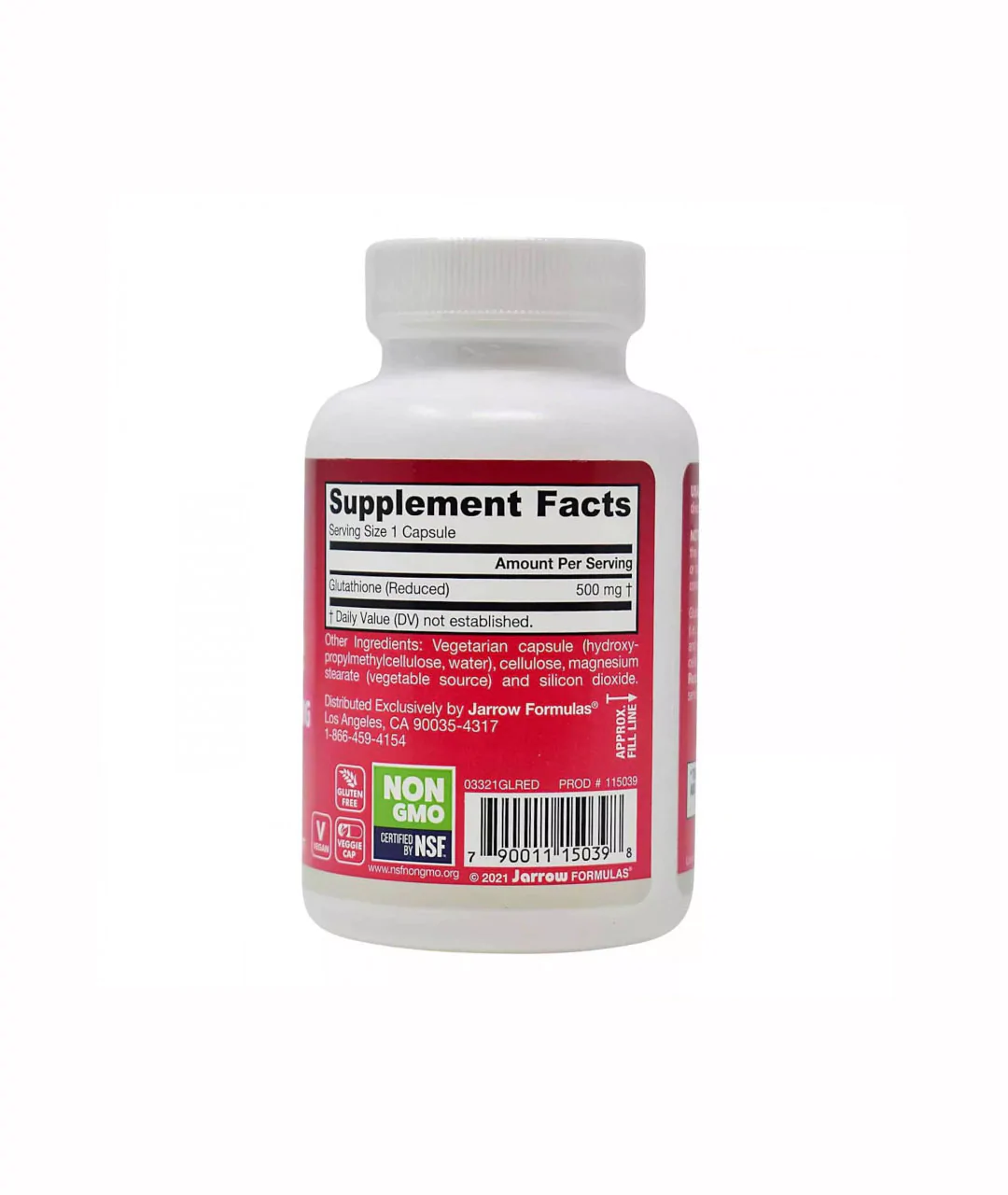 Glutathione Reduced, 500mg - 60 vcaps  opakowanie - wizualizacja