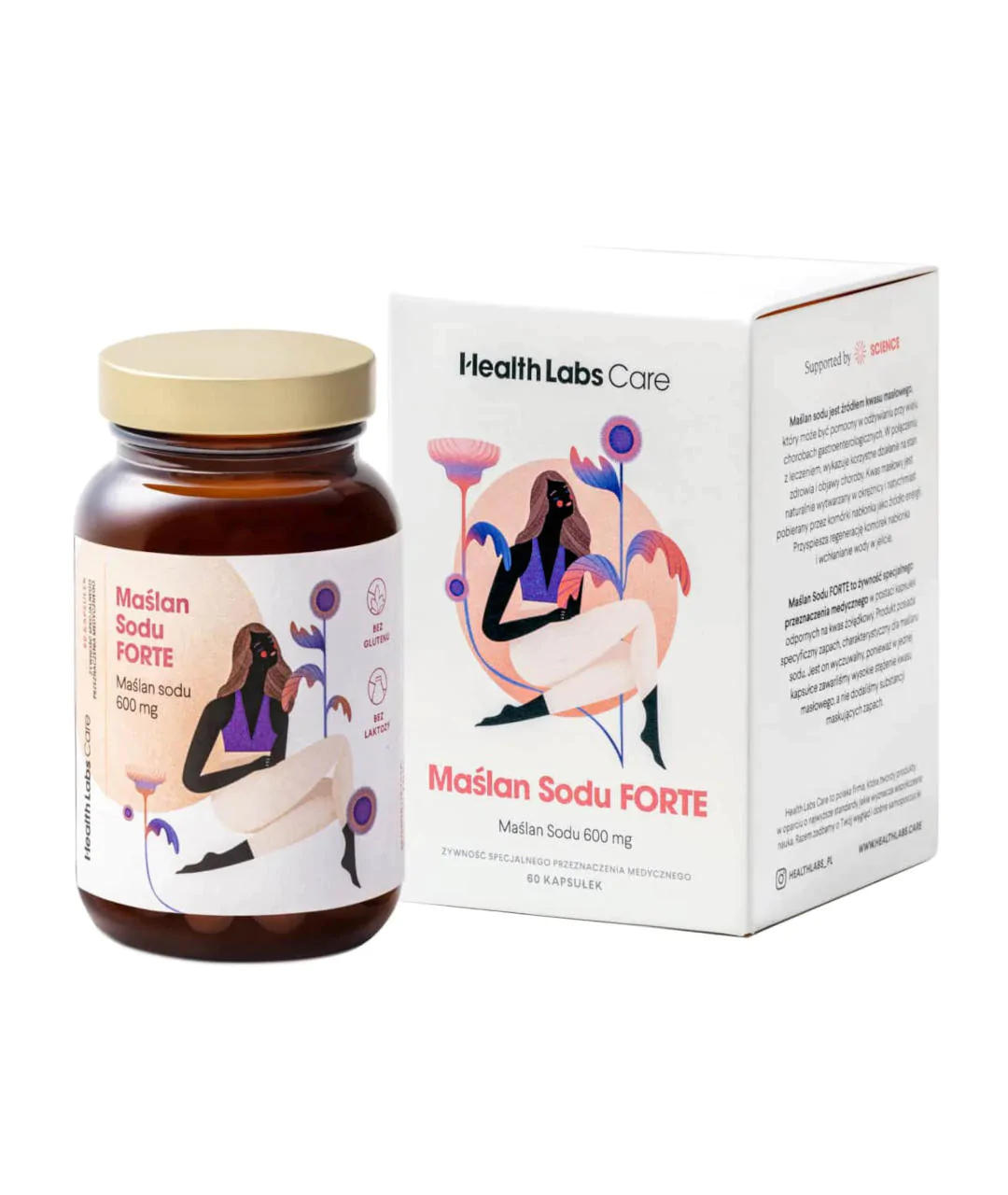 Dietary supplement Sodium Butyrate FORTE (600 mg) 60 capsules. Dietary supplement Sodium Butyrate FORTE (600 mg) 60 capsules.