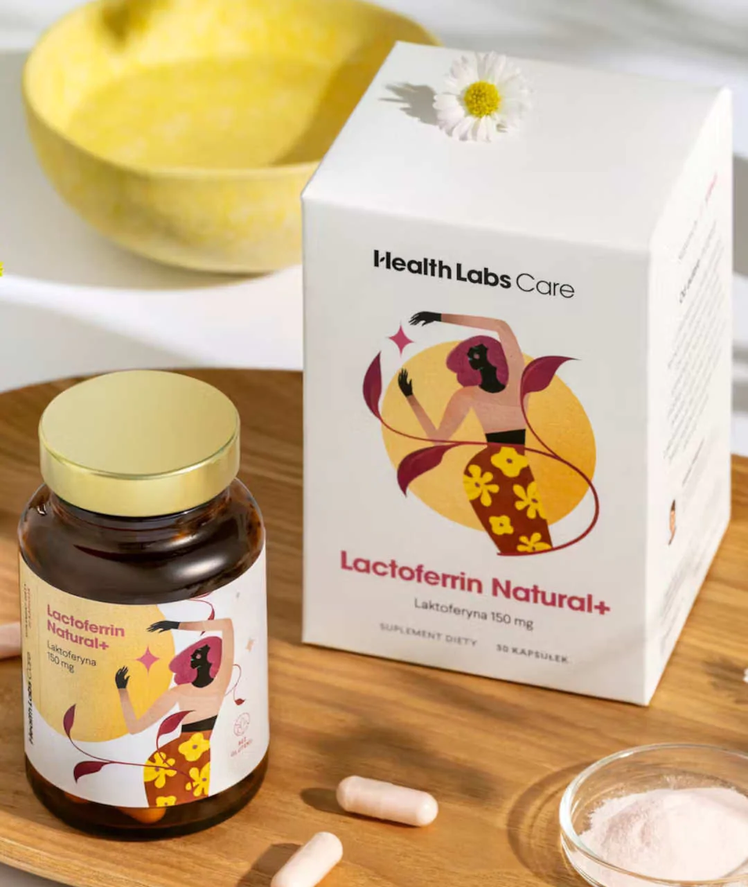 Dietary supplement Lactoferrin Natural+ 30 capsules view.