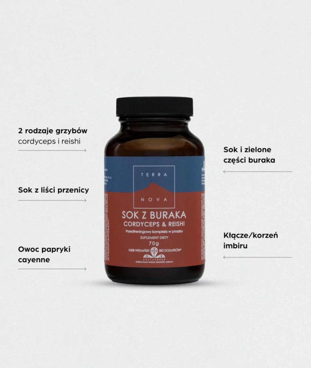 Dietary supplement Beet cordyceps & reishi juice 70g 2