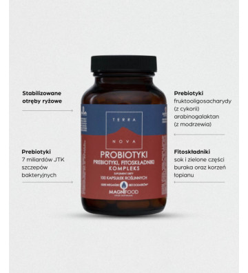 Dietary supplement Probiotics, prebiotic, phytonutrient complex 100 - Terranova 2