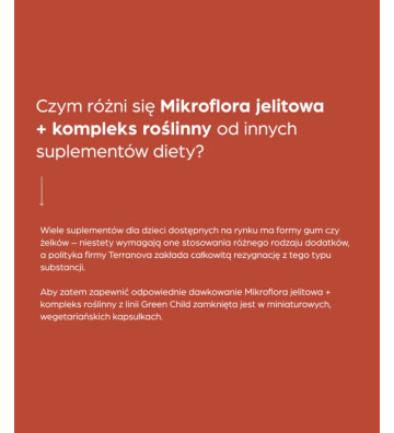 Suplement diety Mikroflora jelitowa + kompleks roślinny dla dzieci 50 szt. - Terranova 3