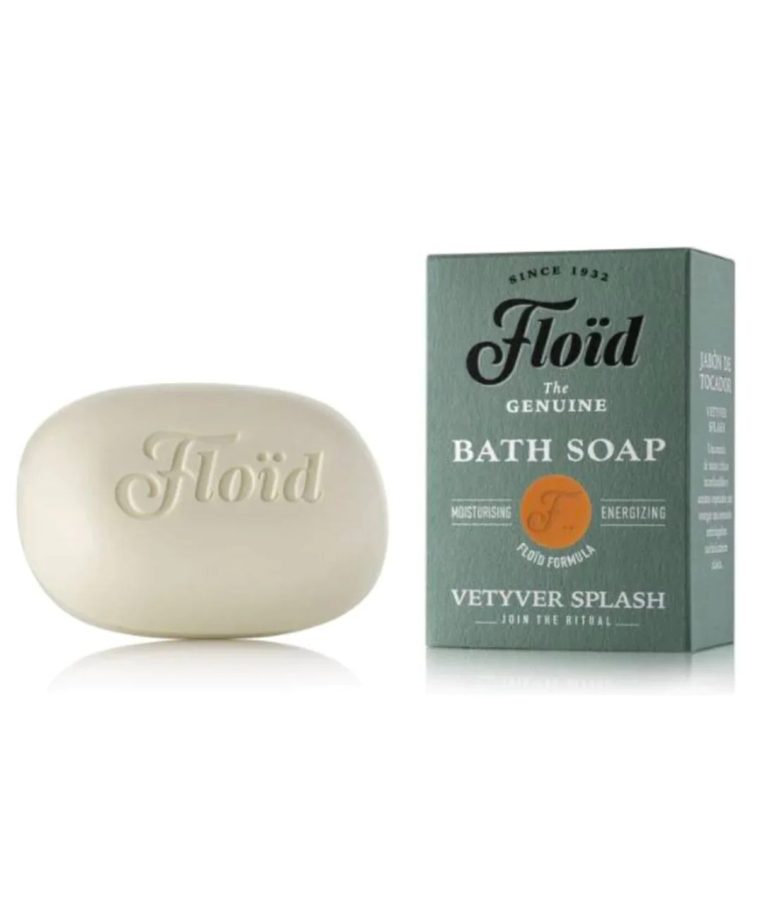 Classic Vetyver Splash bar soap with packaging