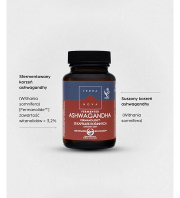 Dietary supplement Fermented Ashwagandha 50 pcs. - Terranova 2