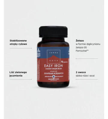 Suplement diety łagodne żelazo Easy Iron 20 mg 50 szt. -  2