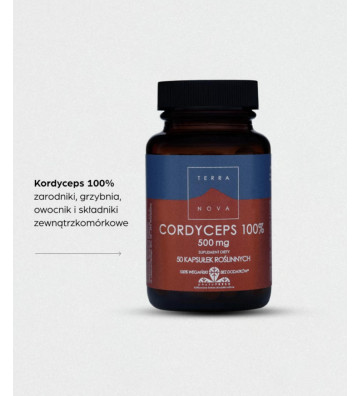 Suplement diety Cordyceps 100% 500 mg 50 szt. 2