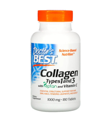 Kolagen typu 1 i 3 z Witaminą C 1000 mg 180 tabletek - Doctor's Best 3
