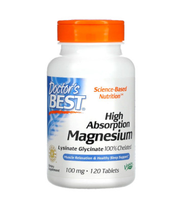Wysoko przyswajalny magnez 100 mg 120 tabletek zbliżenie