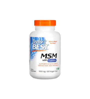 Organic Sulfur MSM with OptiMSM Vegan Technology 1000 mg 180 capsules. - Doctor's Best