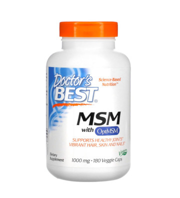 Siarka organiczna MSM z technologią OptiMSM Vegan 1000 mg 180 kapsułek - Doctor's Best 3