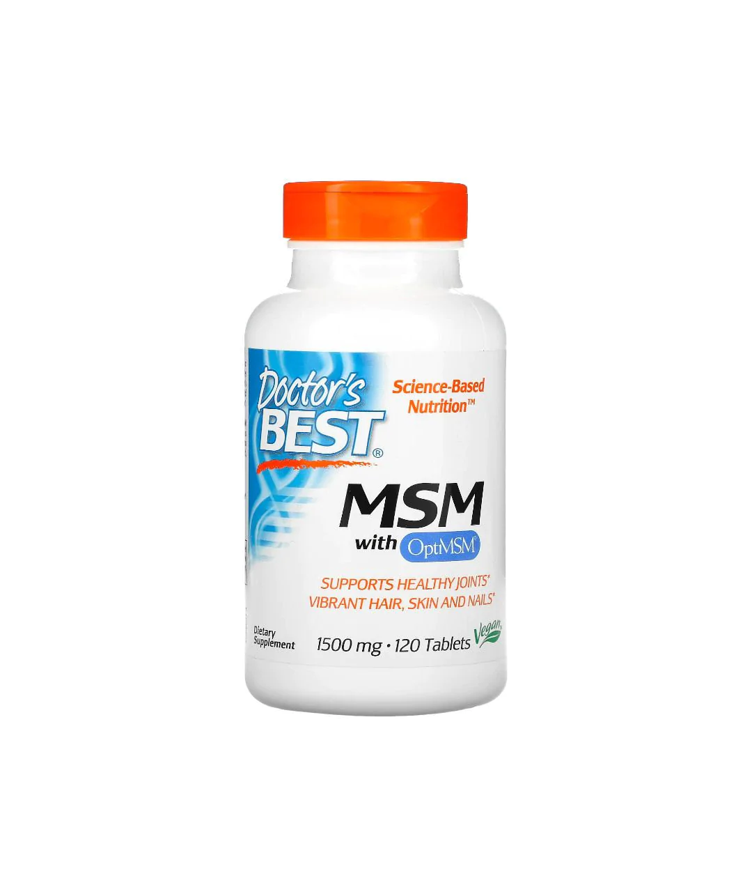 Siarka organiczna MSM z technologią OptiMSM Vegan 1500 mg 120 tabletek Siarka organiczna MSM z technologią OptiMSM Vegan 1500 mg 120 tabletek