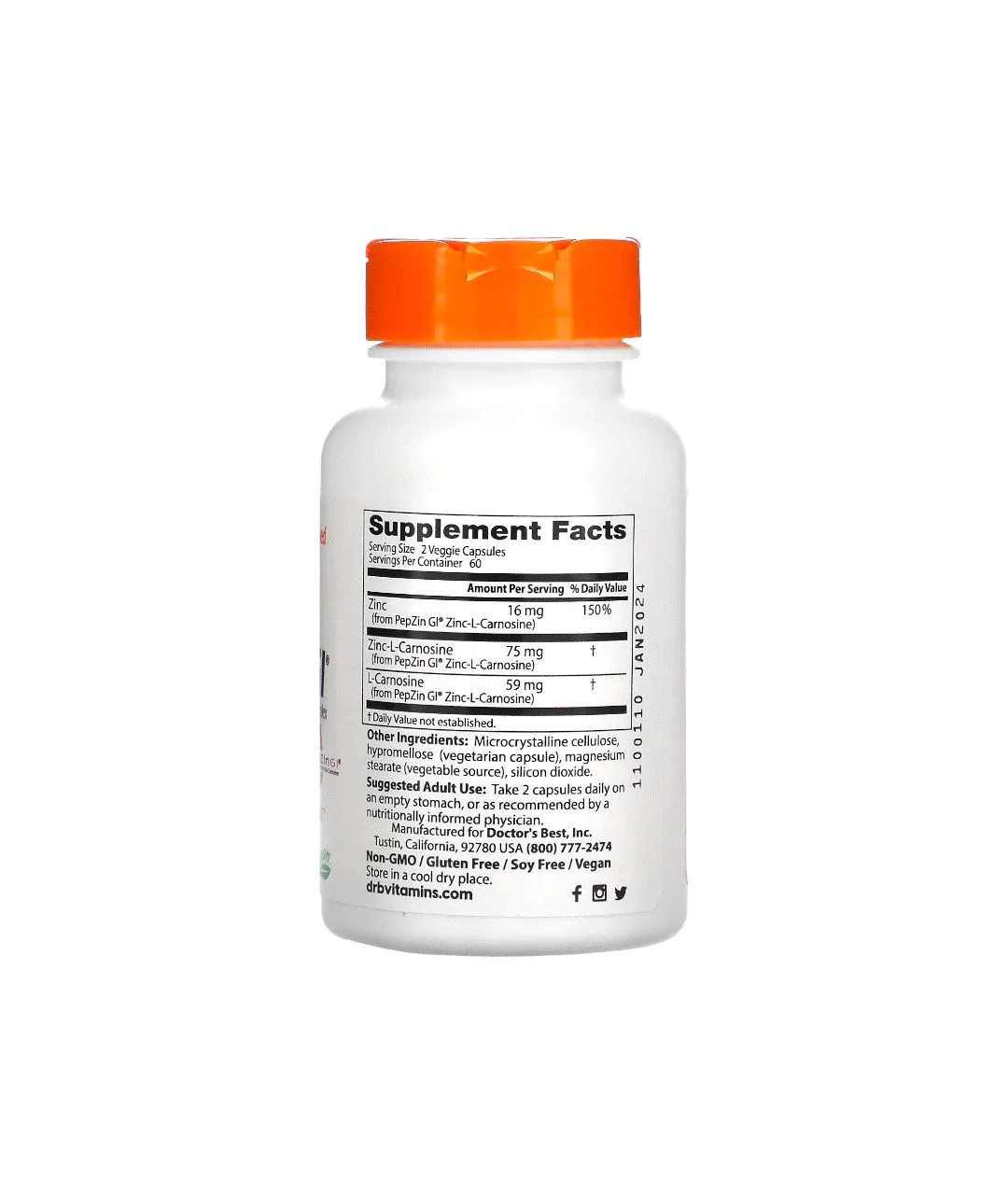 PepZin GI 120 kapsułek tył