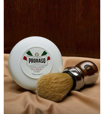 Shaving soap in a crucible - for sensitive skin, white line 150ml - Proraso 2