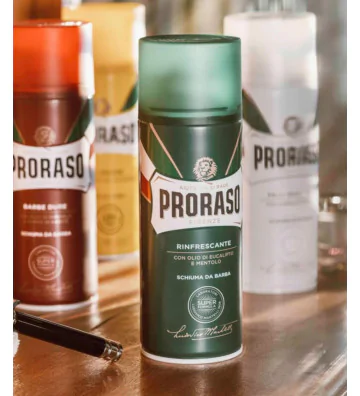Pianka do golenia - Orzeźwiająca, zielona linia 300ml - Proraso 4