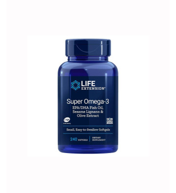 Super Omega-3 EPA/DHA with Sesame Lignans & Olive Extract - 240 kapsułek miękkich - Life Extension