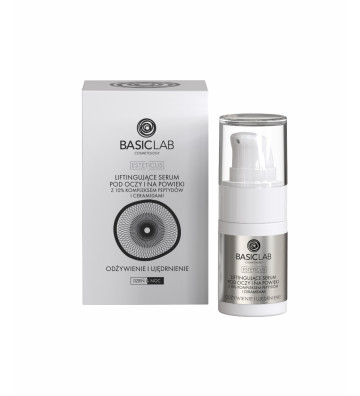 Lifting eye and eyelid serum 10% peptide complex and ceramides - Nourishing and firming 15ml - BasicLab 1