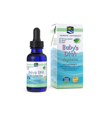 Suplement diety Baby's DHA Vegetarian, 1050 mg - 30 ml z opakowaniem