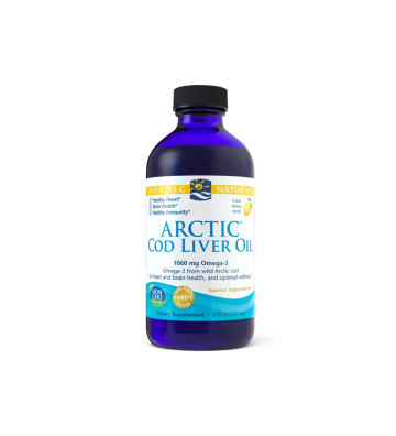 Suplement diety Arctic Cod Liver Oil, 1060 mg 237 ml cytryna - Nordic Naturals 1