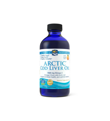Suplement diety Arctic Cod Liver Oil, 1060 mg 237 ml pomarańcza