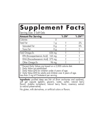 Suplement diety Children's DHA Xtra, 636 mg Jagodowy Poncz - 90 kapsułek miękkich - Nordic Naturals 5