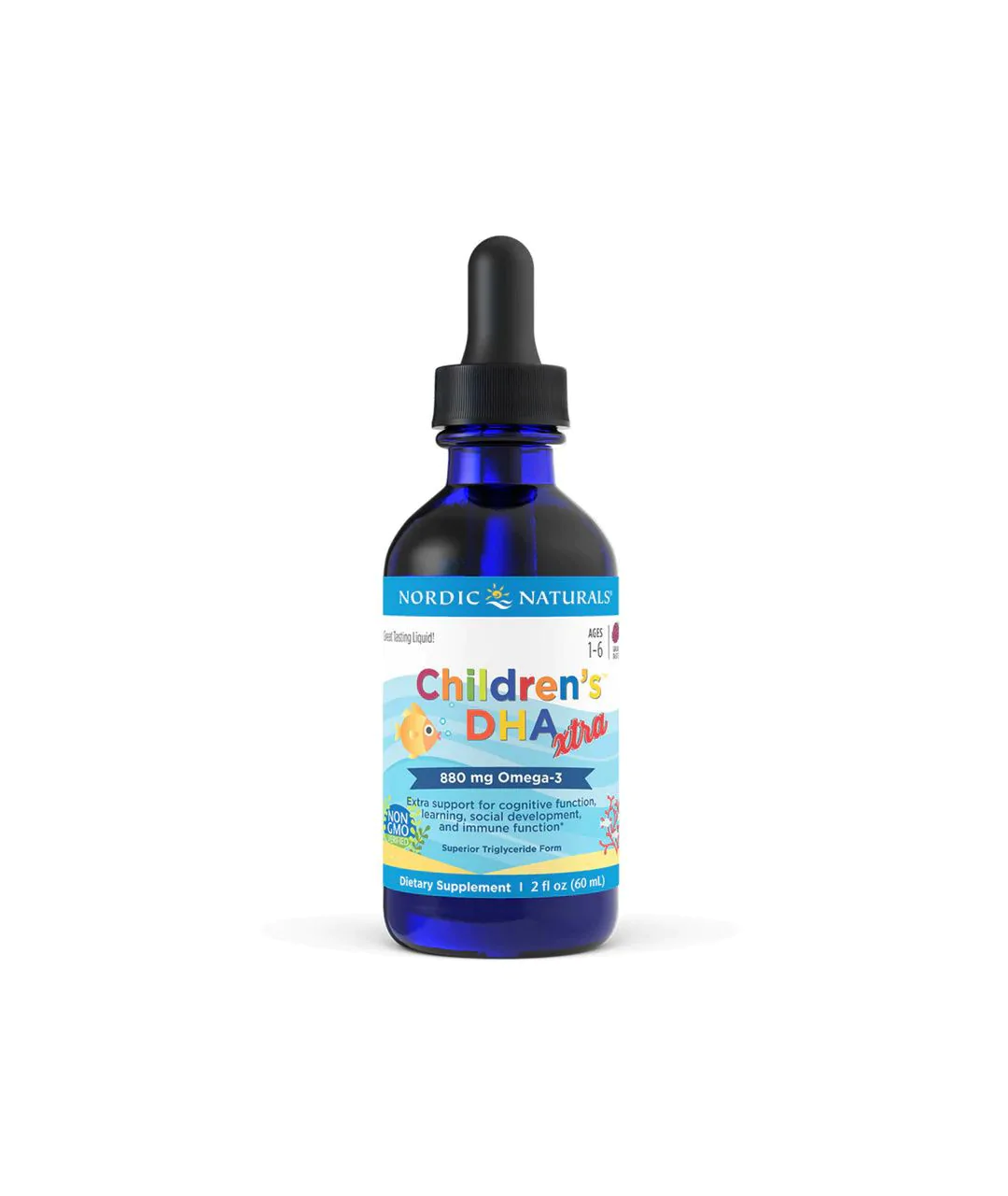 Suplement diety Children's DHA Xtra, 880 mg Jagodowy Poncz - 60ml Suplement diety Children's DHA Xtra, 880 mg Jagodowy Poncz - 60ml