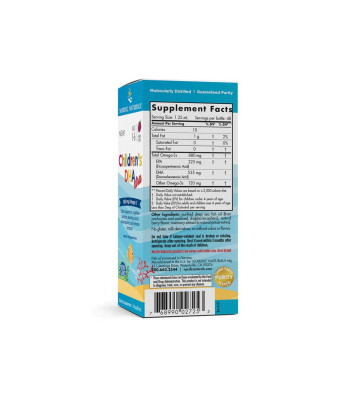Suplement diety Children's DHA Xtra, 880 mg Jagodowy Poncz - 60ml opakowanie tył