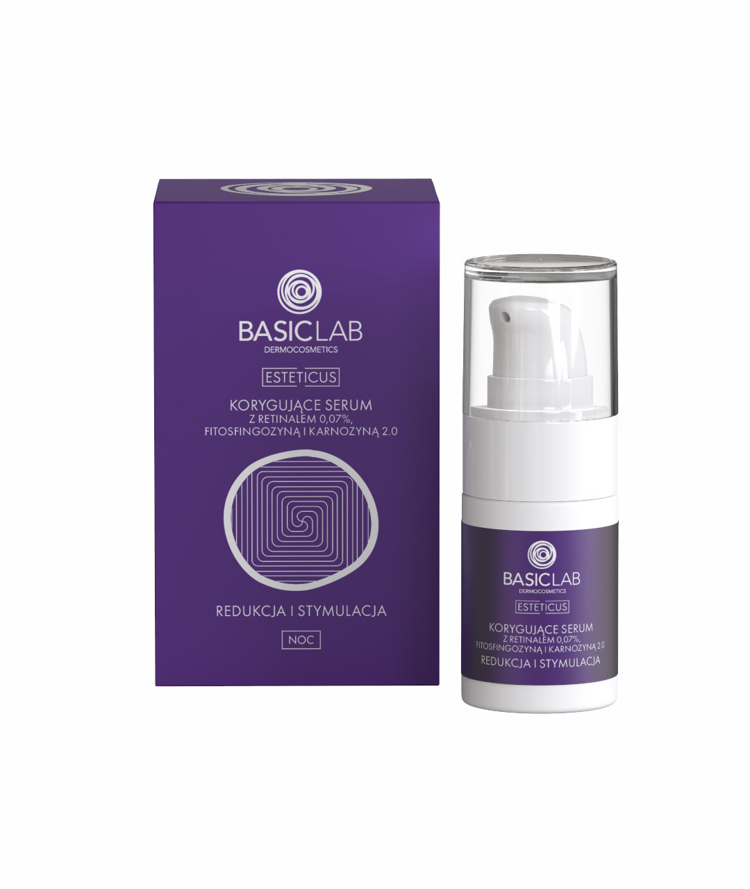 Corrective serum with retinal 0.07%, phytosphingosine and carnosine 2.0 - REDUCTION AND STIMULATION 15 ml